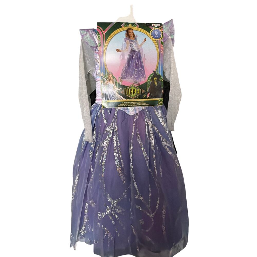 Wicked Glenda For Good Kids Deluxe Fancy Dress 7/8  NWT